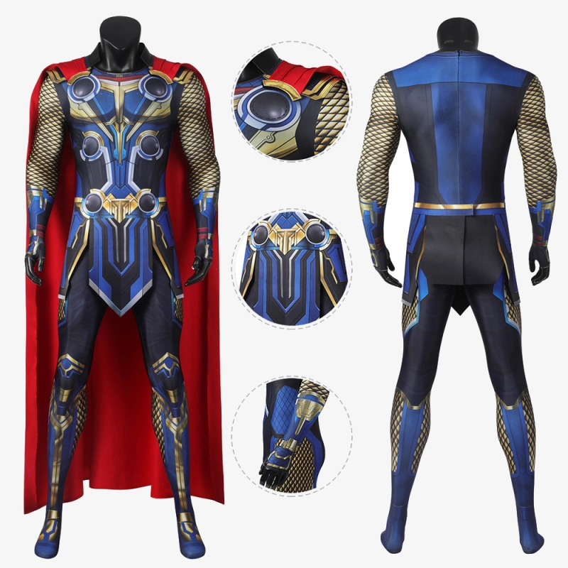Thor: Love and Thunder Costume Cosplay Suit Jumpsuit with Cloak Unibuy