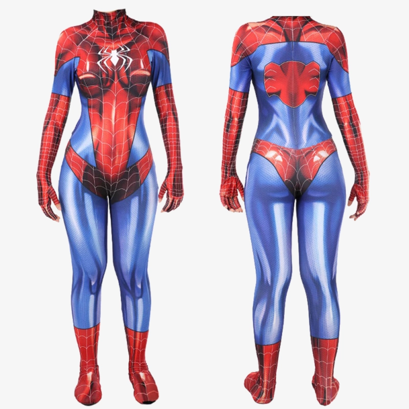 Spider Girl Spider-Man Mary Jane Spinneret Cosplay Costume Suit For Kids Adult Unibuy
