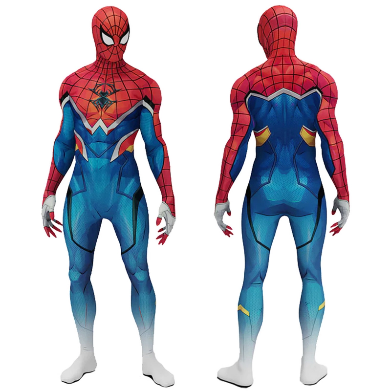 Marvel Rivals Spider-Punk Costume Cosplay Suit Bodysuit For Kids Adult Unibuyplus
