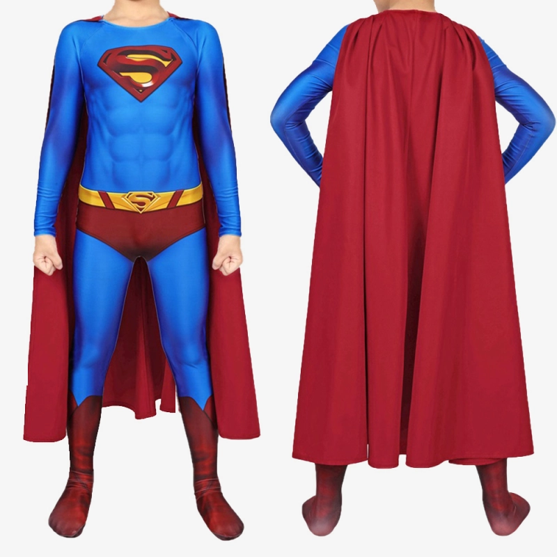 Superman Returns Costume Cosplay Suit Kids Clark Kent Unibuyplus