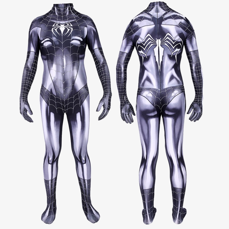 Spider-Man Venom Black Cat Symbiote Lycra Cosplay Costume Jumpsuit Bodysuit Unibuy