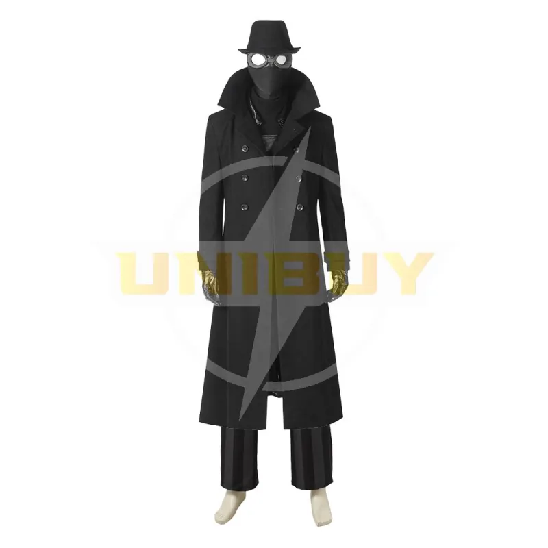 Spider-Man Into the Spider-Verse Spider-Man Noir Cosplay Costume Coat Outfit Unibuyplus