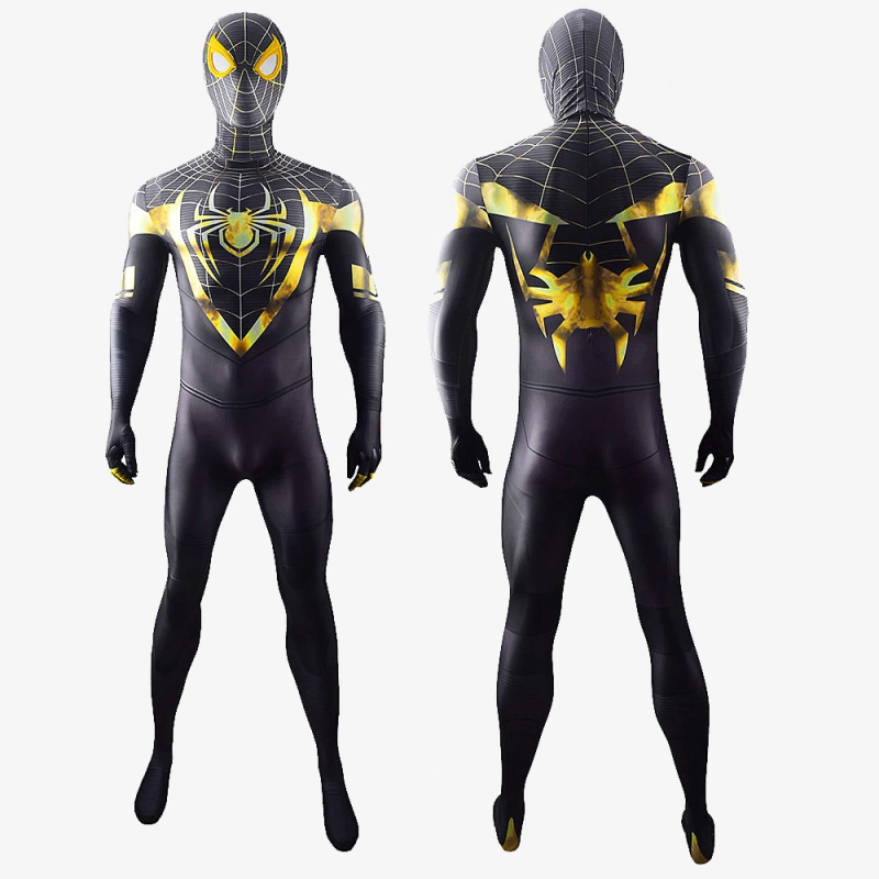 Spider-man PS5 Costume Cosplay Miles Morales Unlocking Golden Suit Bodysuit For Men Kids Unibuy