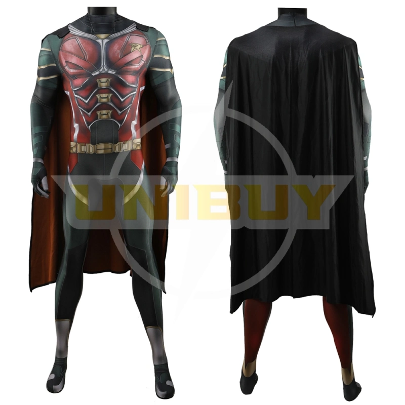 Titans Robin Bodysuit Costume Cosplay with Cloak For Men Kids Unibuy