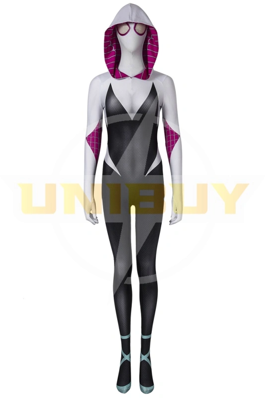 Spider-Gwen Costume Cosplay Gwen Stacy Spider-Man Into the Spider-Verse Suit Unibuyplus