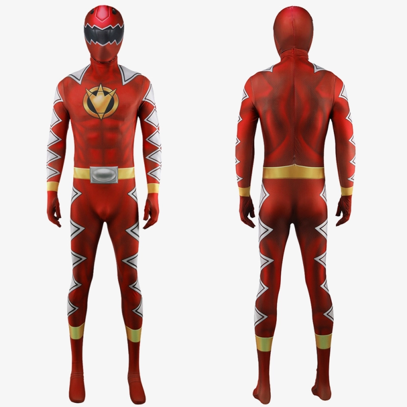 Power Rangers Dino Thunder	Red Ranger Bodysuit For Kids Adult Unibuy