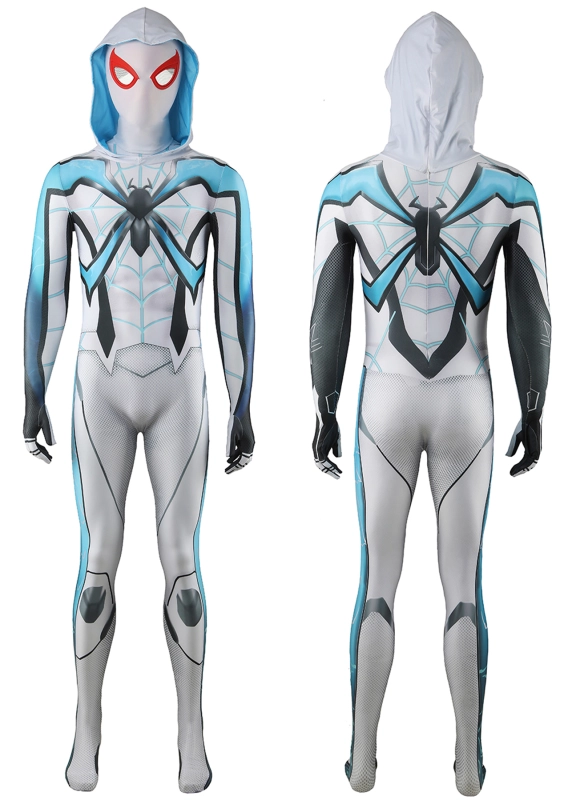 Marvel's Spider-man 2 Miles Morales Bodysuit Costume Cosplay Blue For Adult Kids Unibuyplus
