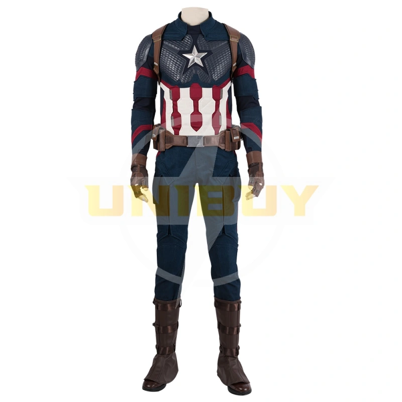 Avengers Endgame Captain America Costume Cosplay Suit Steve Rogers Unibuyplus