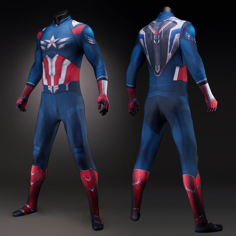Captain America Bodysuit Costume Cosplay Suit Brave New World Sam Wilson Unibuyplus