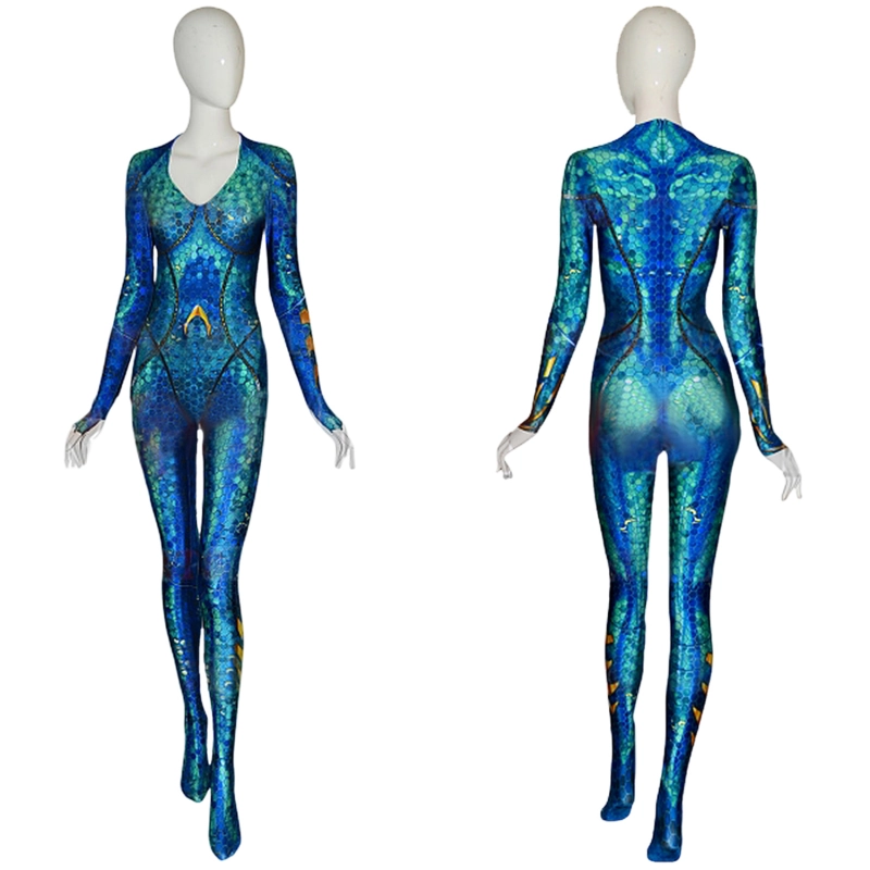 Aquaman	Mera Costume Cosplay Suit Bodysuit For Kids Adult Unibuyplus