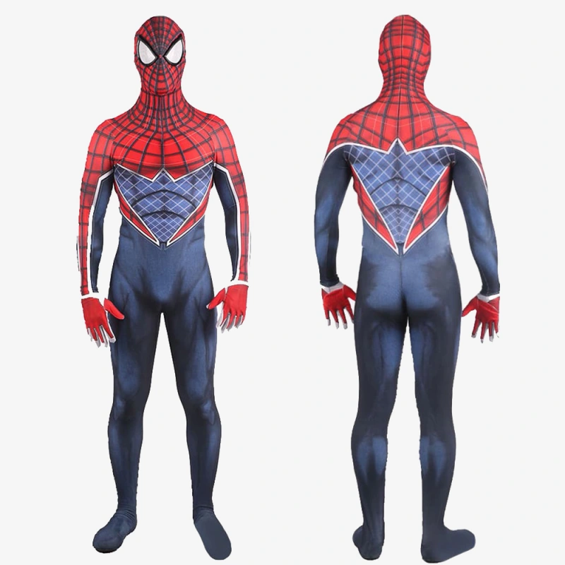 Spider Man PS4 Spider-Punk Suit Costume Cosplay For Adult Unibuyplus