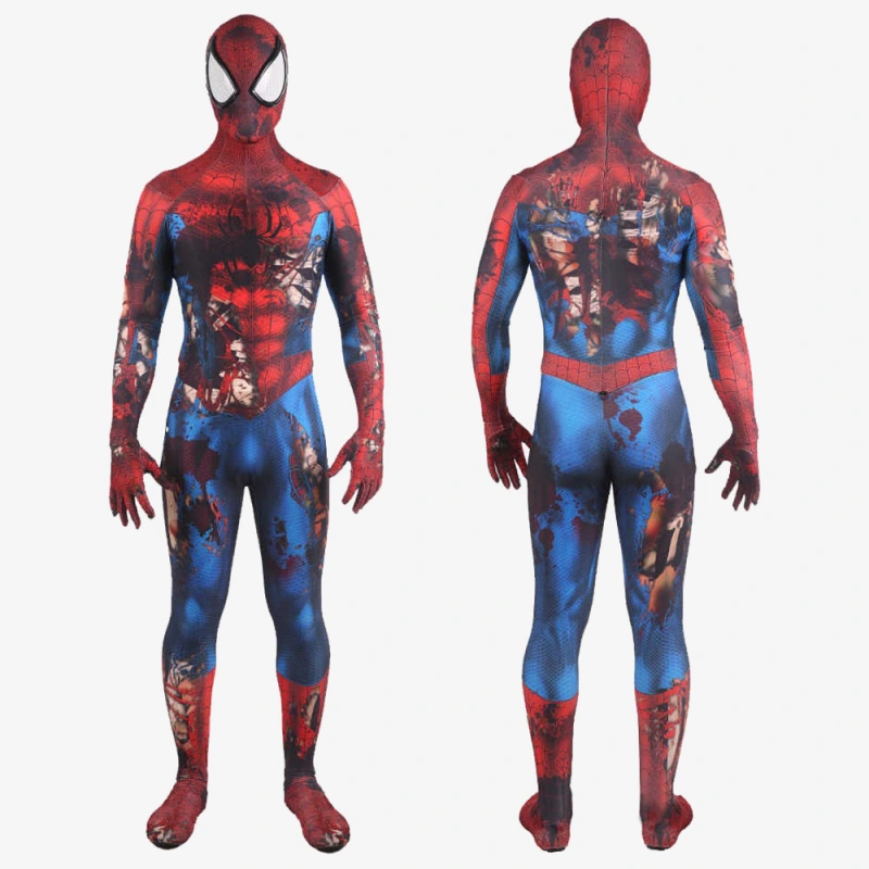 Avengers Spiderman Peter Parker Zombie Suit Cosplay Costume For Kids Adult Unibuy