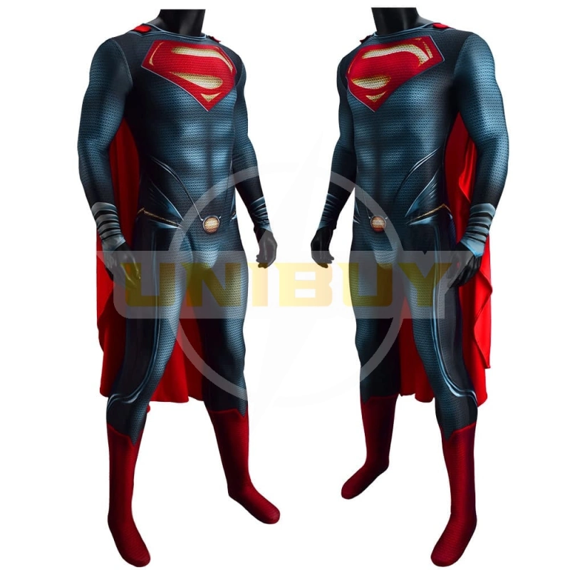 Man of Steel Superman Costume Cosplay Clark Kent Jumpsuit Bodysuit Unibuyplus