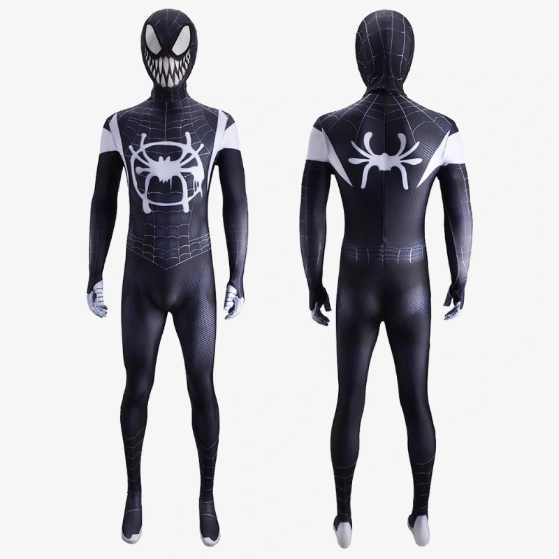 Spider-Man Venom Symbiote Miles Morales Costume Cosplay Suit Unibuyplus