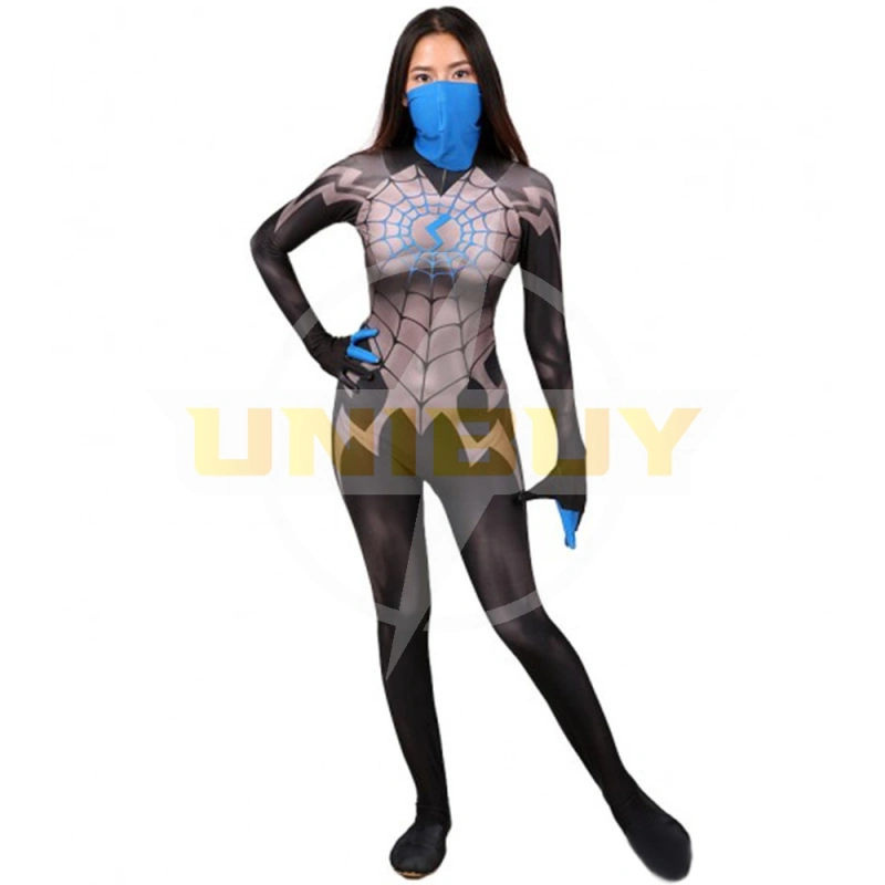 Spider-Man Silk Cindy Moon Costume Cosplay Suit Blue Version Unibuyplus