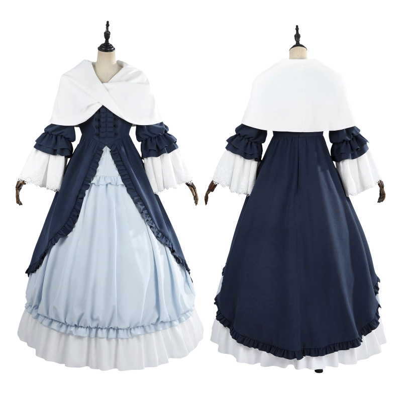 GOSICK Victorique de Blois Blue Dress Costume Cosplay Suit Unibuyplus