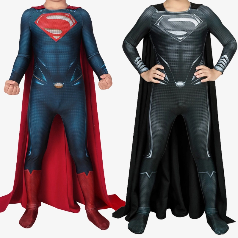 Superman Costume Cosplay Suit Kids Clark Kent Man of Steel Unibuyplus