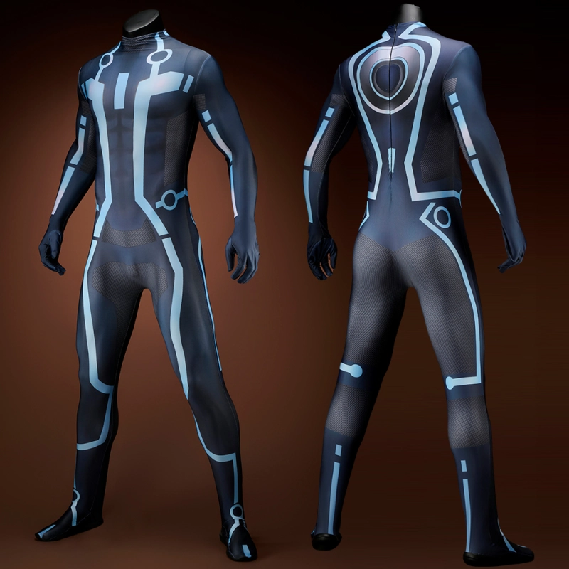 Tron:Legacy Sam Flynn Cosplay Costume Jumpsuit Bodysuit Unibuyplus