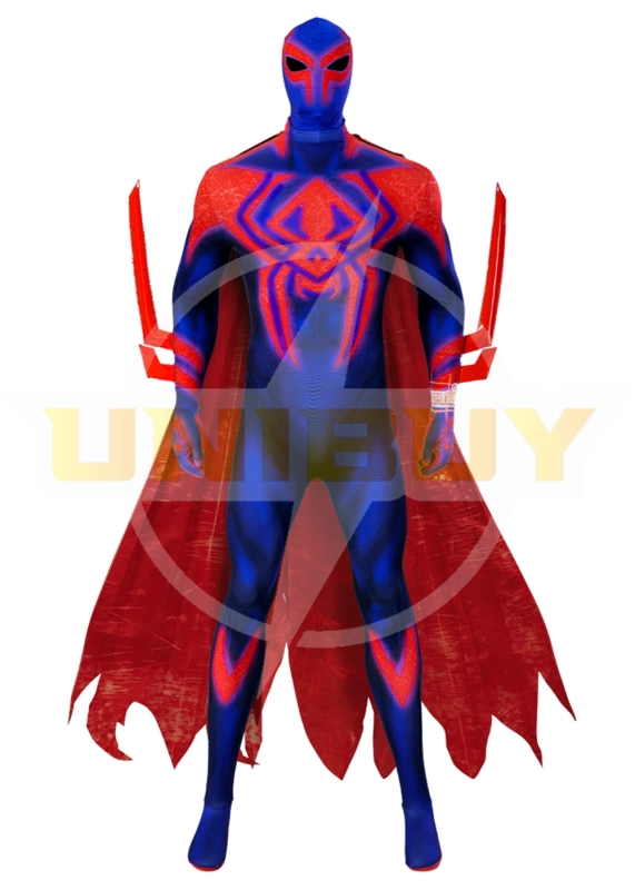 Spider-Man 2099 Bodysuit Costume Cosplay Suit for Adults Kids with Cloak Unibuy