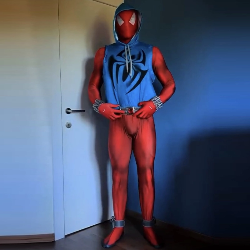 Spider-Man: Across the Spider-Verse Scarlet Spider Costume Cosplay Suit Outfit UnibuyPlus