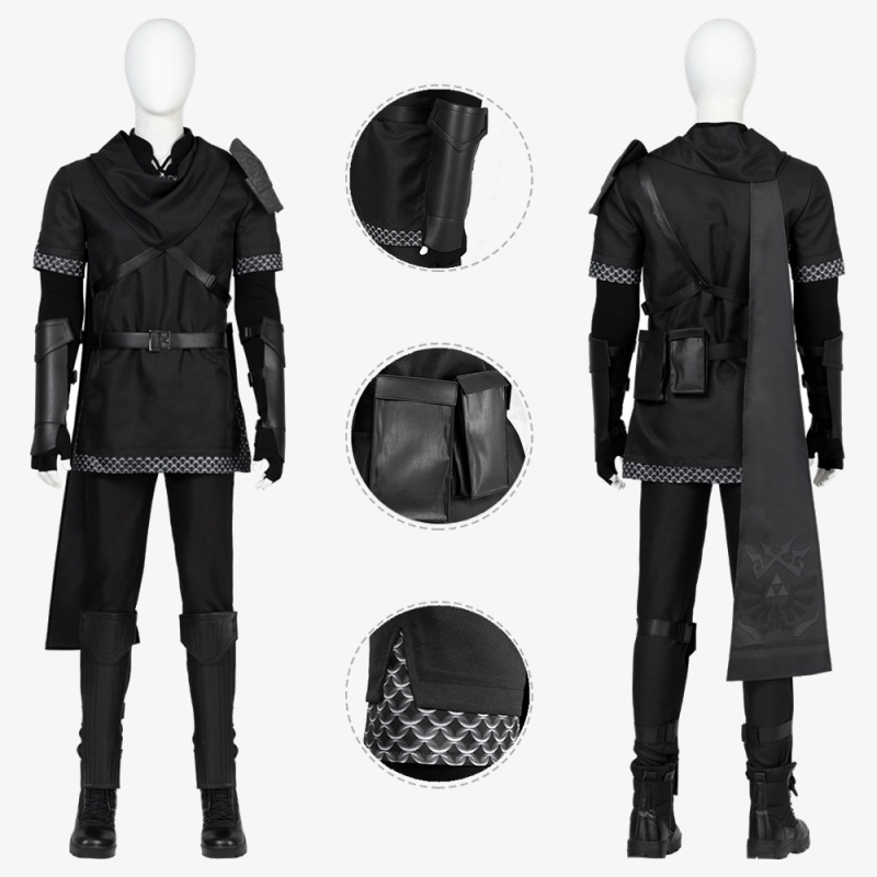 The Legend of Zelda: Tears of the Kingdom Dark Link Costume Cosplay Suit Outfit Unibuyplus
