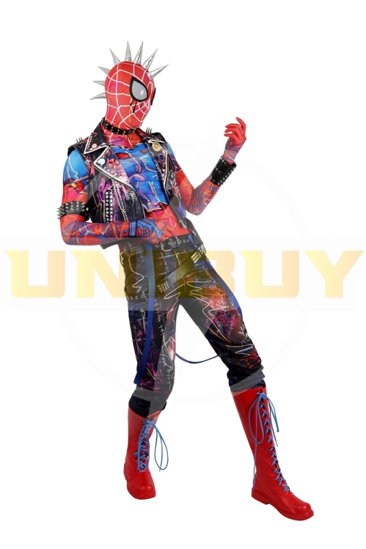 Spider-Punk Hobie Brown Costume Cosplay Suit Spider-Man: Across the Spider-Verse UnibuyPlus