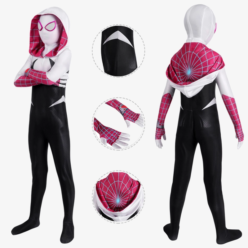 Spider-Man Across The Spider-Verse Gwen Stacy Bodysuit Costume Cosplay Kids Unibuy