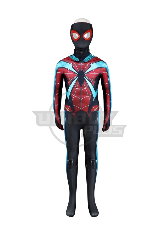 Marvel's Spider-Man 2 Miles Morales Evolved Suit Costume Cosplay Kids Unibuyplus