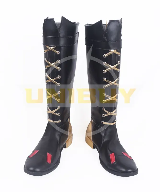 Overwatch OW Elizabeth Caledonia Calamity Ashe Black Cosplay Shoes Women Long Boots Version 1 Unibuy