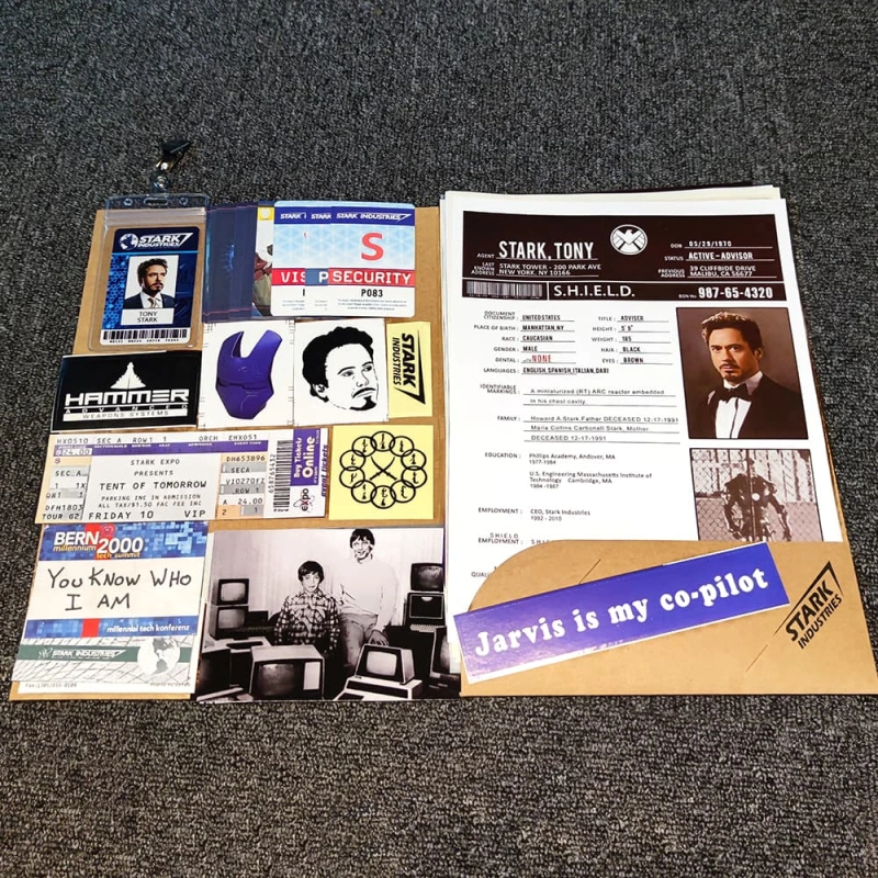 Iron Man Files S.H.I.E.L.D. Tony Stark Paper Props Movie Props Unibuy