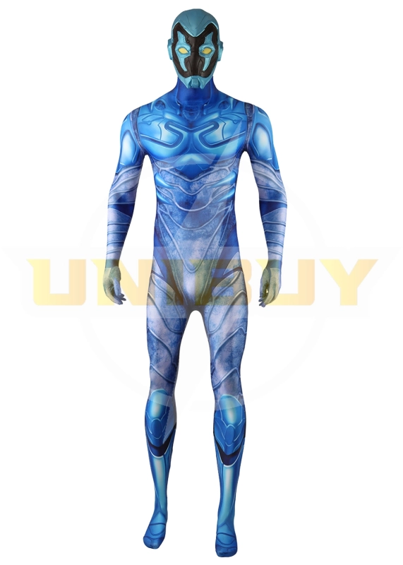 Blue Beetle Costume Cosplay Suit Bodysuit For Men Kids Unibuyplus