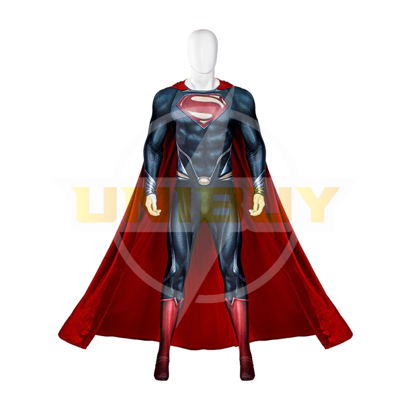Superman Man of Steel 2 Costume Cosplay Suit Clark Kent Jumpsuit Unibuyplus