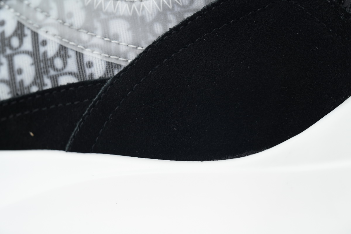 Dior B25 Runner Black Suede White Technical Mesh Oblique Canvas 3SN259YUH_H960