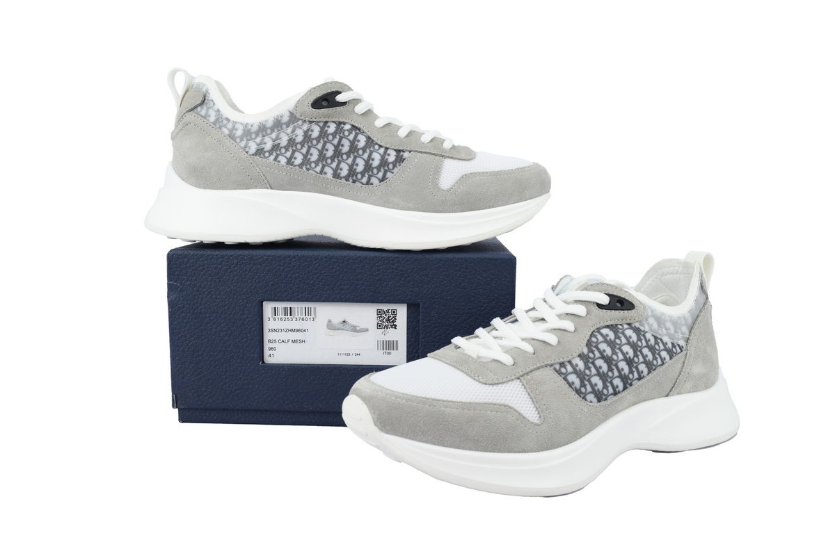 Dior B25 Runner Gray Suede 3SN283ZMI_H865