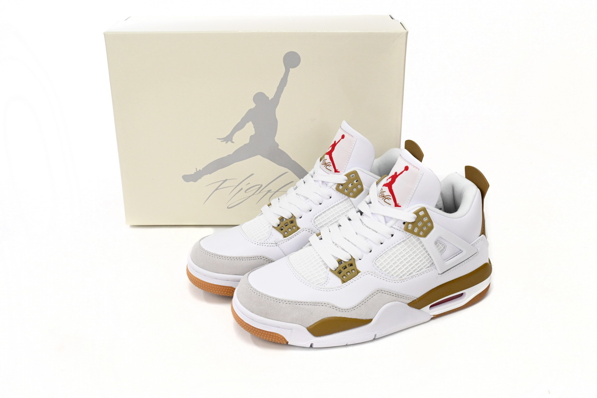 Nike SB x Air Jordan 4 White Brown DR5415-120