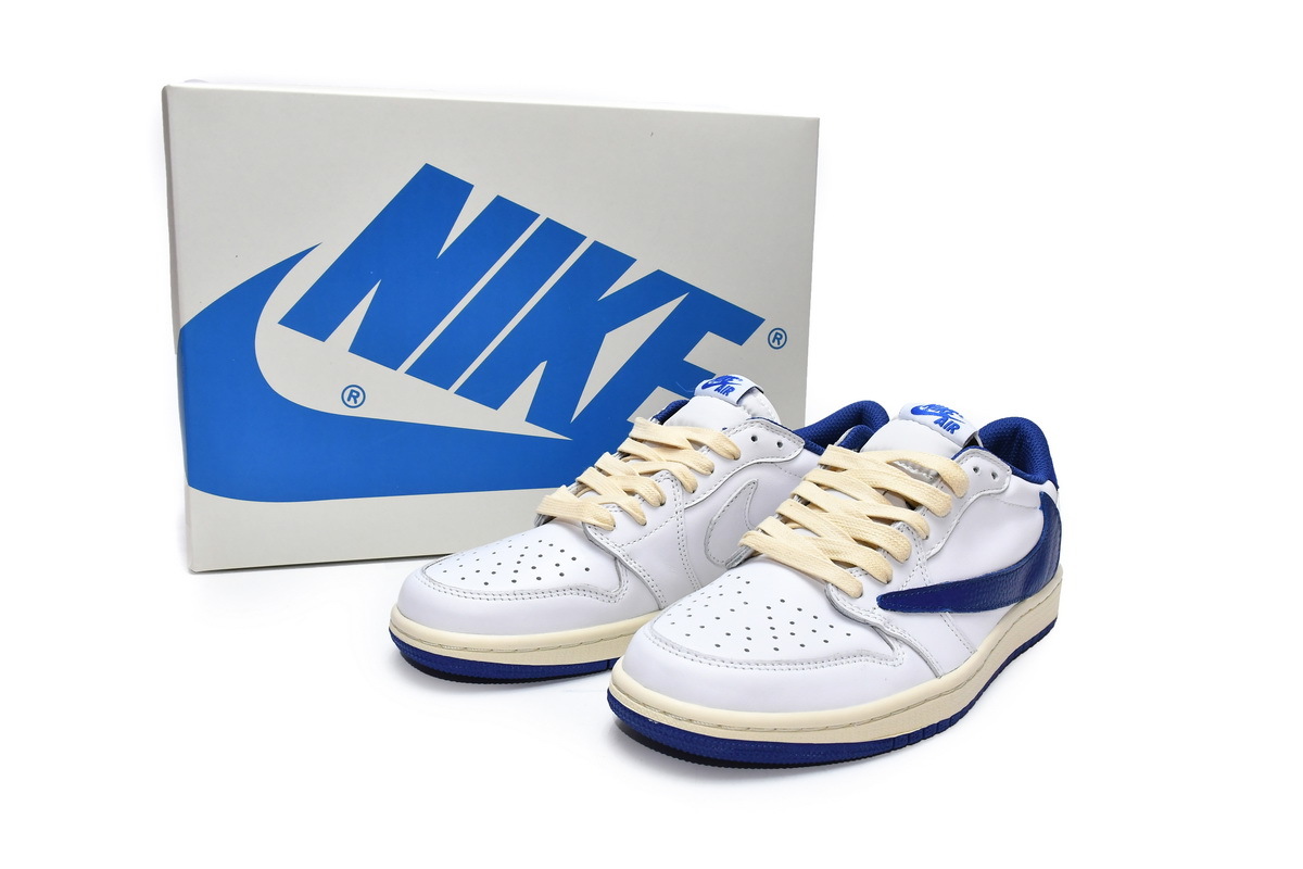 Travis Scott x Air Jordan 1 Low Blue Bottom Barb DM9868-218