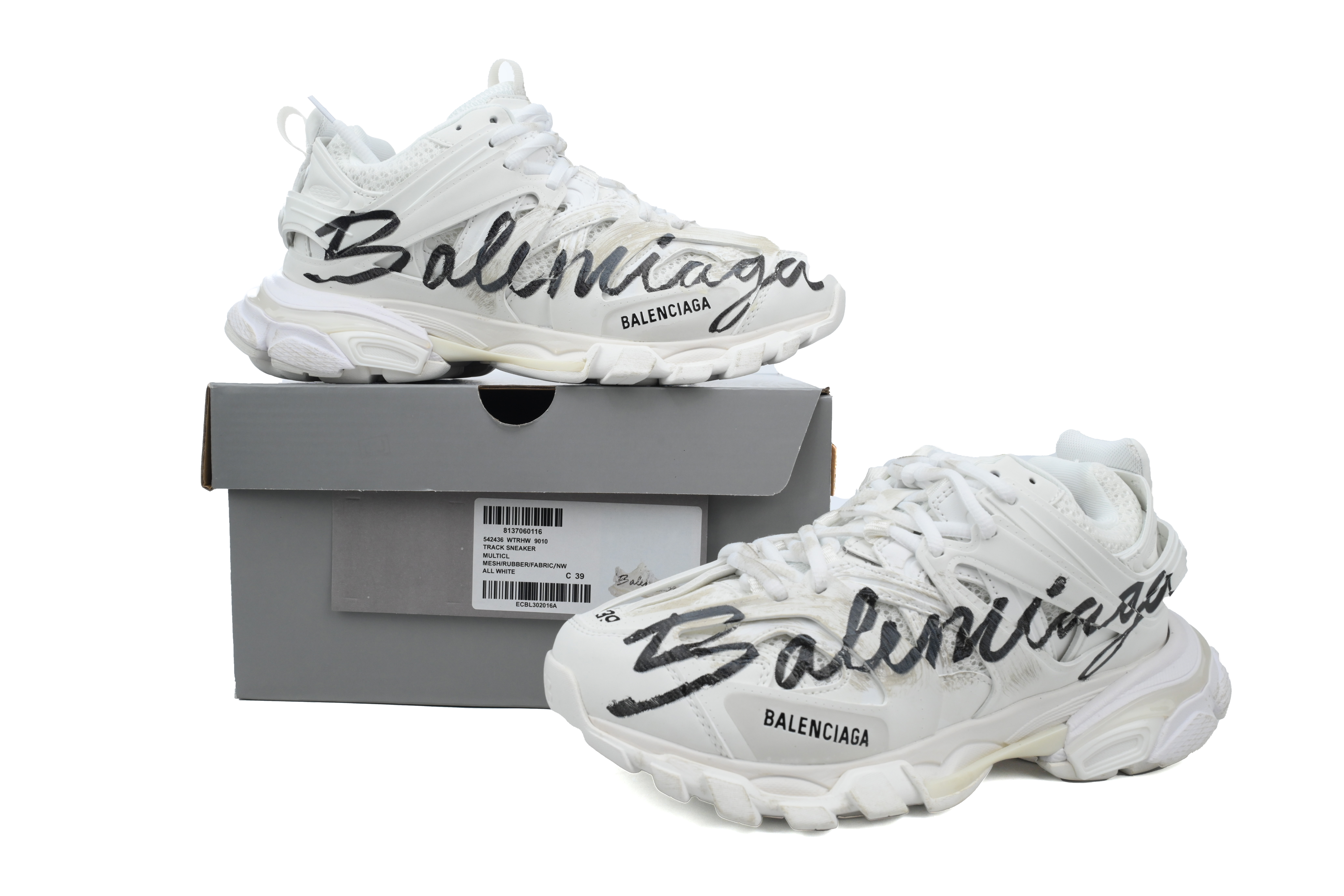 Balenciaga Track Sneaker Black Graffiti 542436 WTRHW 9010