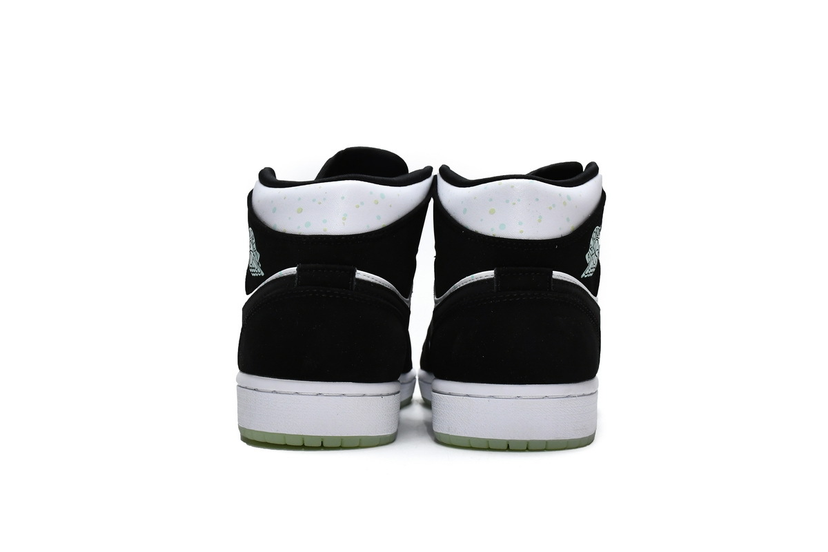 Air Jordan 1 Mid GS White Black Teal Tint BQ6931-103