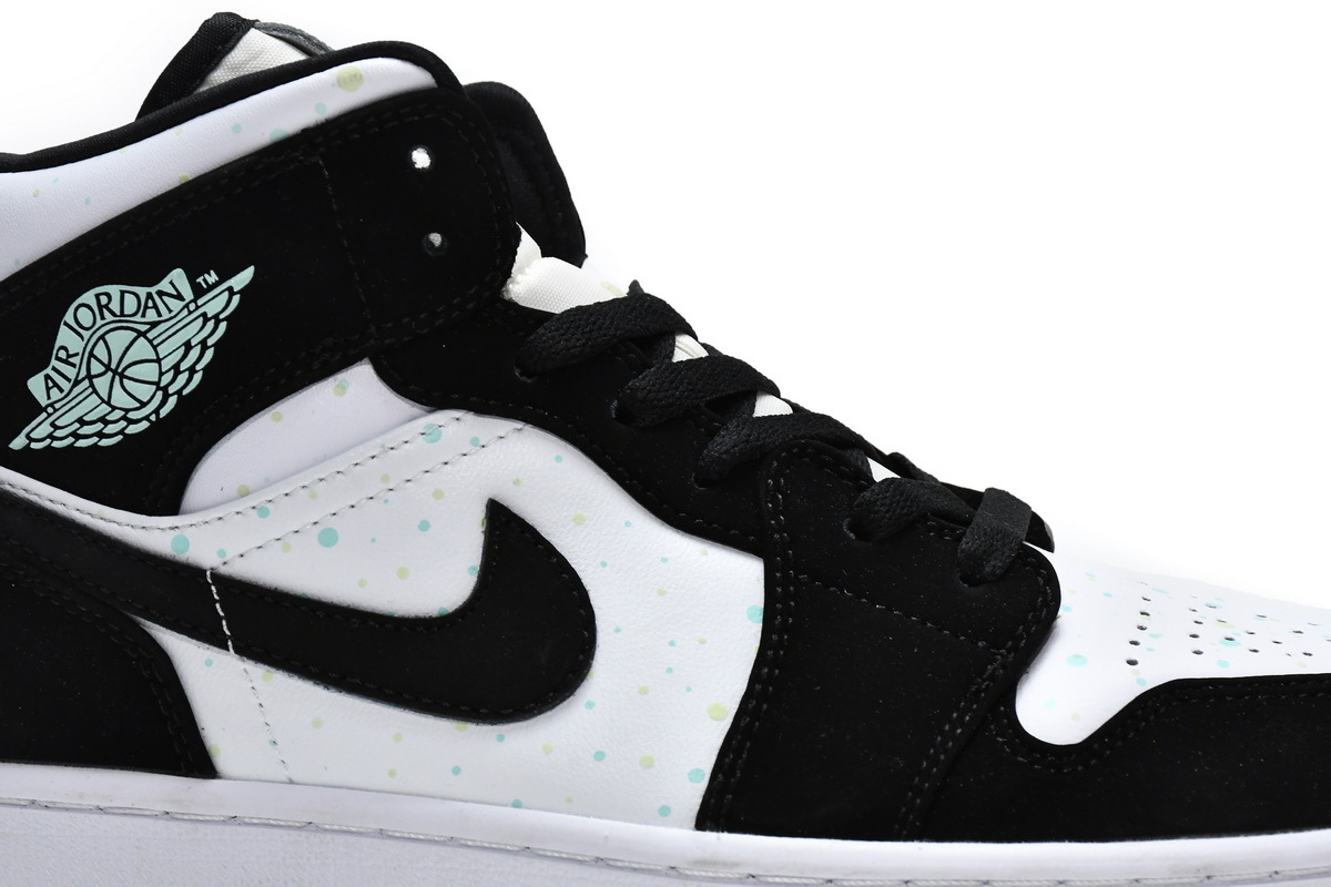 Air Jordan 1 Mid GS White Black Teal Tint BQ6931-103