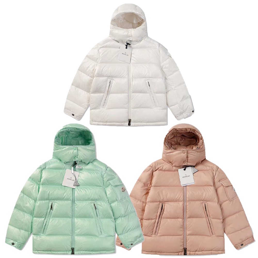 Moncler Maya Short Down Jacket Green White Pink MM020