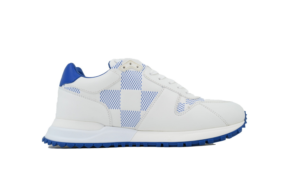 Louis Vuitton Runner White Blue Grid Pattern - ogsneaker
