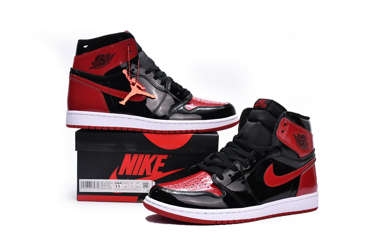 Air Jordan 1 High OG Bred Patent 555088-063