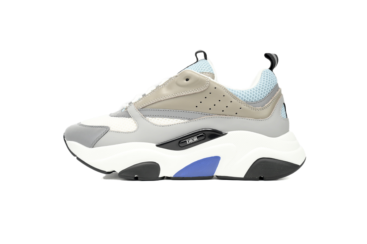 Dior White Blue Black B22 Sneakers Rice Grey Blue