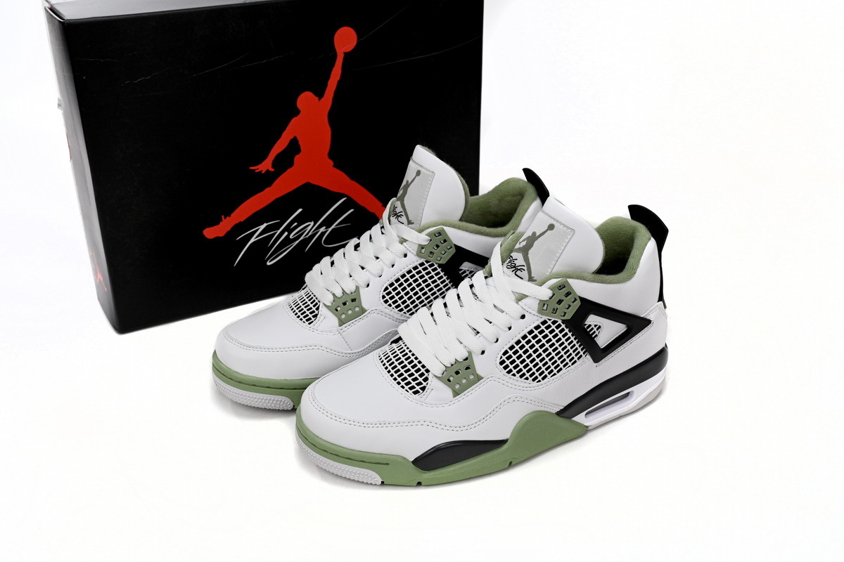 Air Jordan 4 WMNS Oil Green Seafoam (W) AQ9129-103 - ogsneaker
