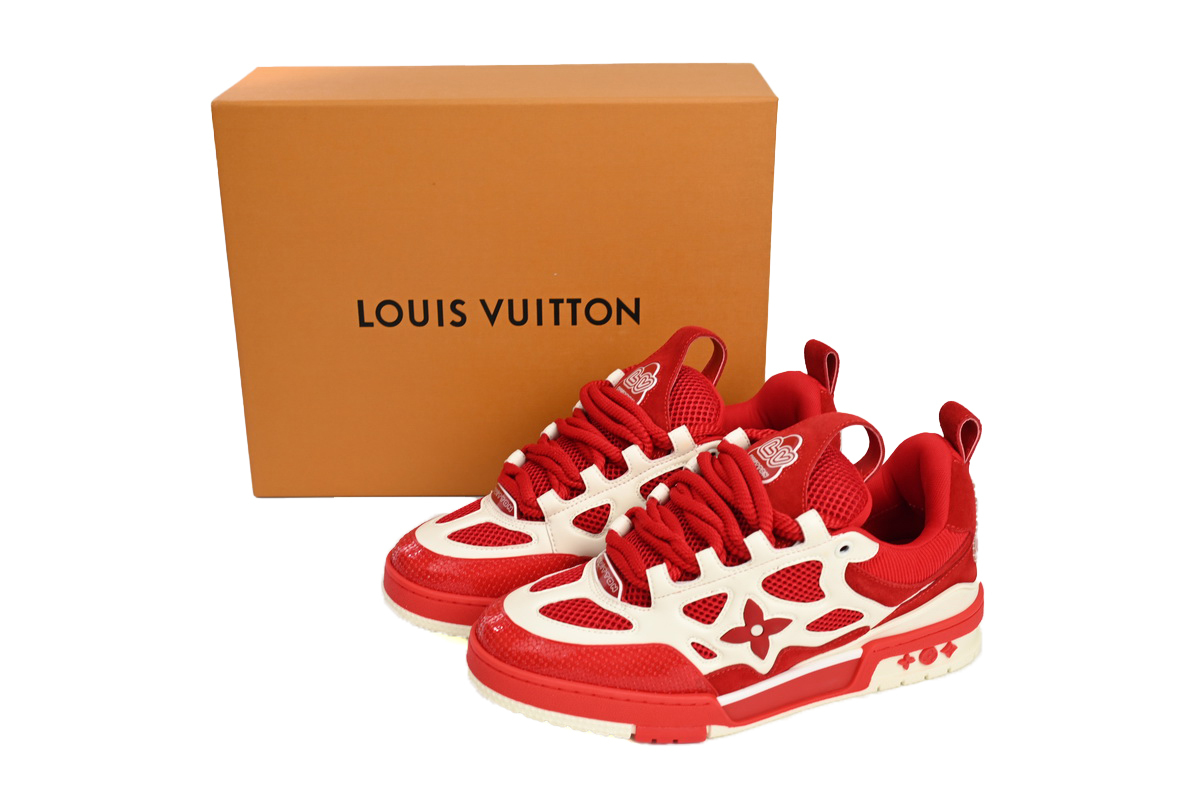 Louis Vuitton Skate Sneaker Red White 1AARS5