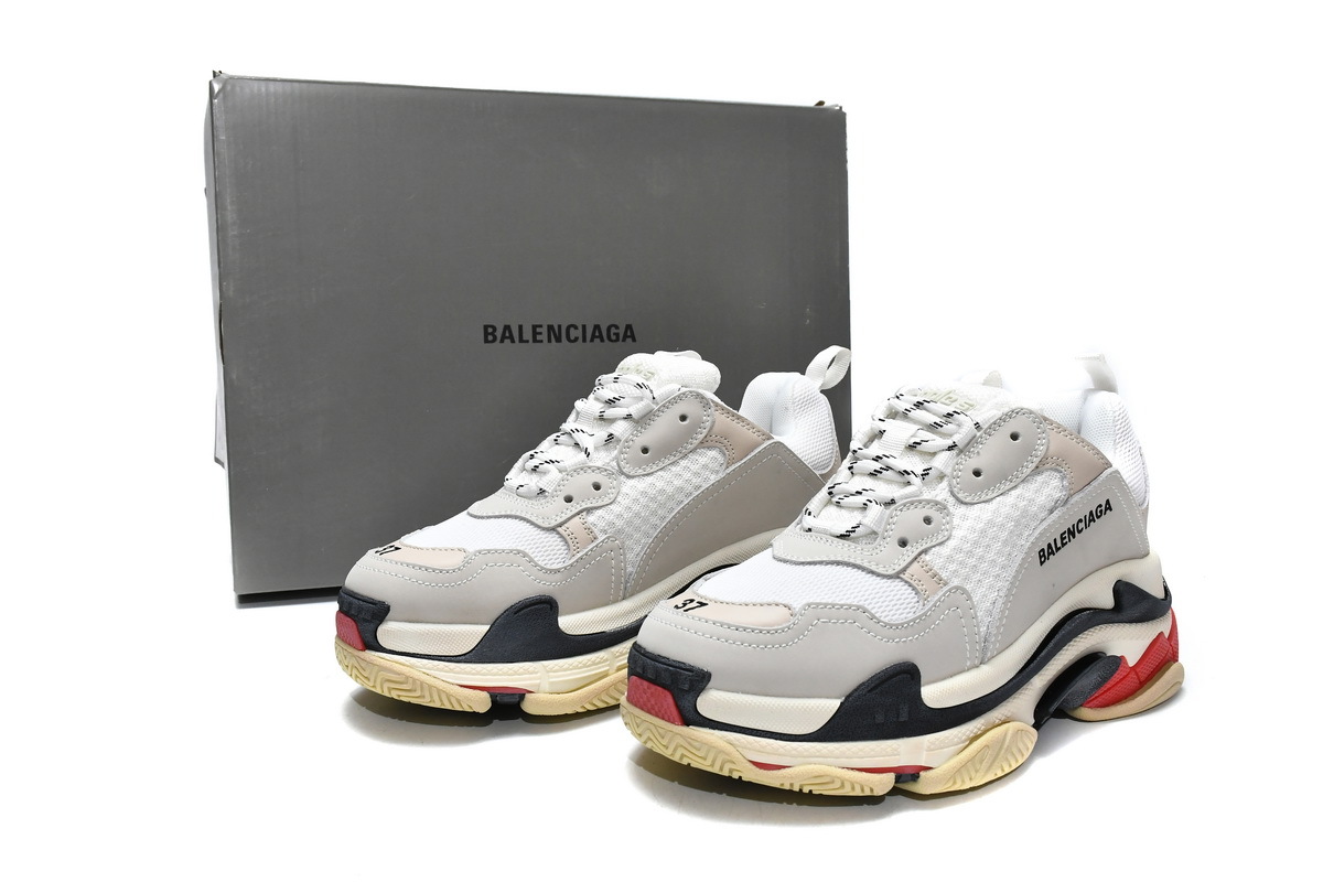 Balenciaga Triple S White Dark Grey Red 524037 W09E1 9000