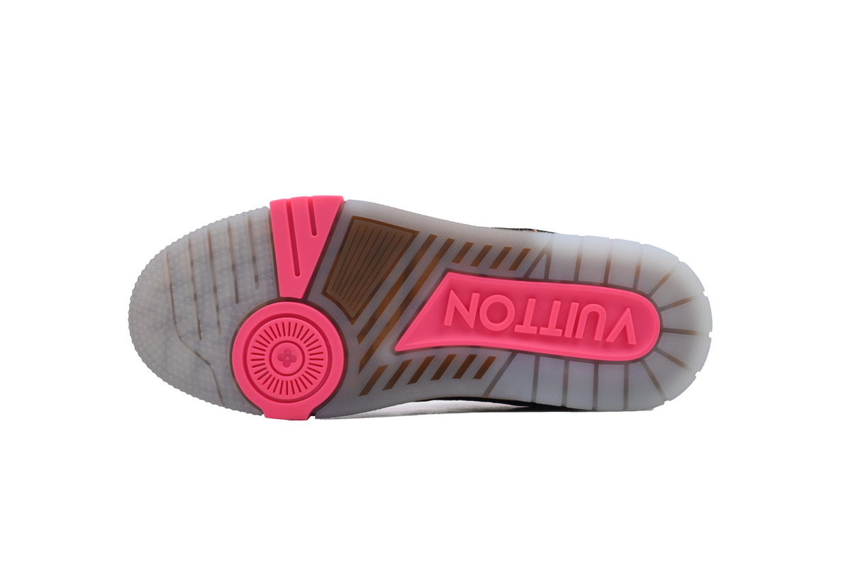 Louis Vuitton Trainer Pink Brown Rhinestone