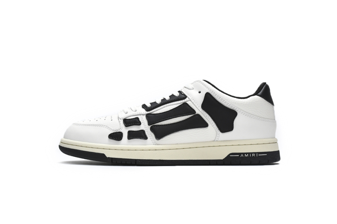 Amiri Skel Top Low White Black White