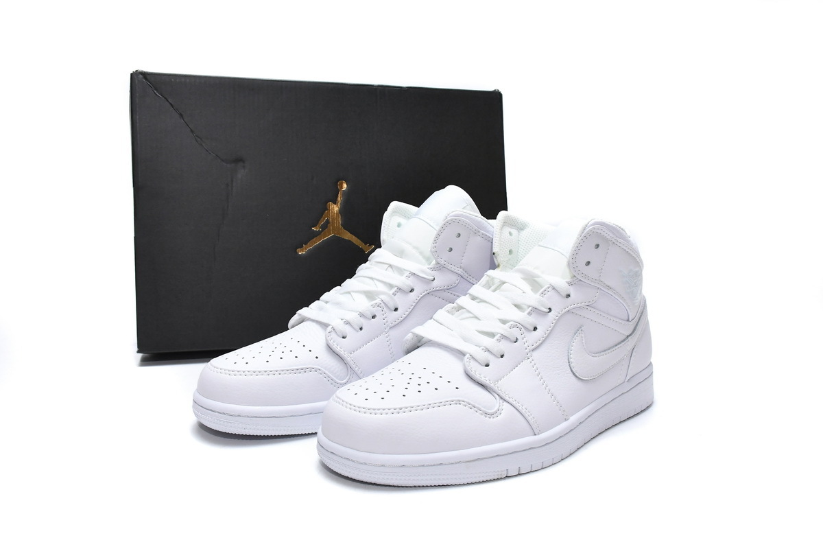 Air Jordan 1 Mid White  554724-129