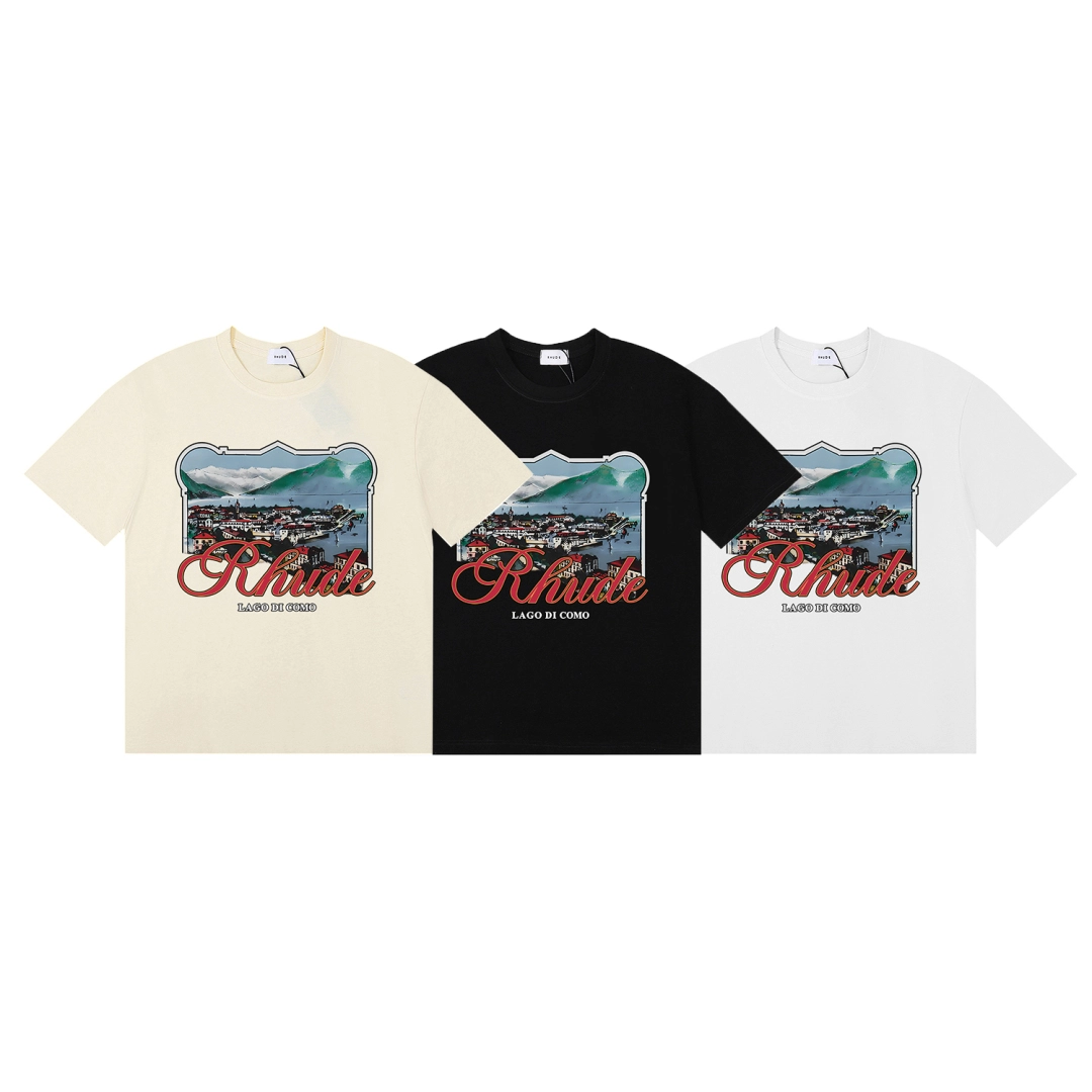 Rhude x Harrods Cotton Lago Di Como T-Shirt